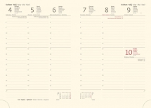 NEBRASCA (imitácia kože) - Týždenný diár A5 Nebrasca angl. červený