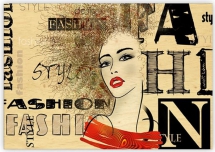 Drevené obrazy - Drevený obraz Fashion