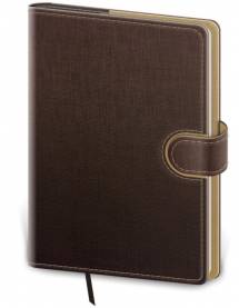 Notebooks - Notebook Flip L lined brown/capuccino