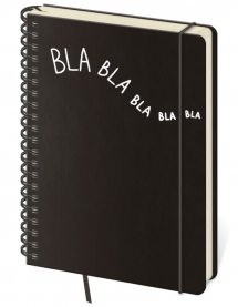 Notebooks - Notebook Twin lined L Bla bla black