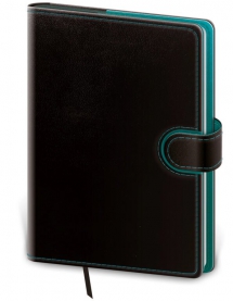 Notebooks - Notebook Flip L lined black/kerosene