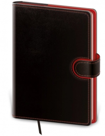 Notebooks - Notebook Flip L dot grid black/red
