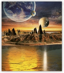 Drevené obrazy - Drevený obraz Cosmic