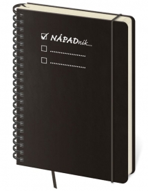Notebooks - Notebook Twin lined L Nápadník black