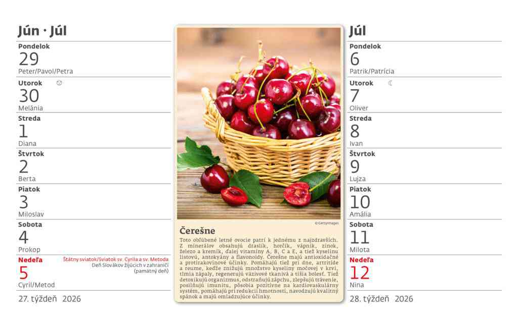 Stolové kalendáre 2026 - Kalendár Zdravie z prírody
