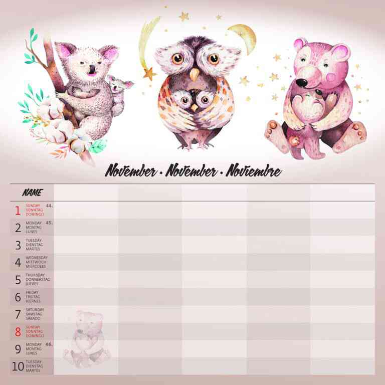 Nontraditional - Calendar Family Planner