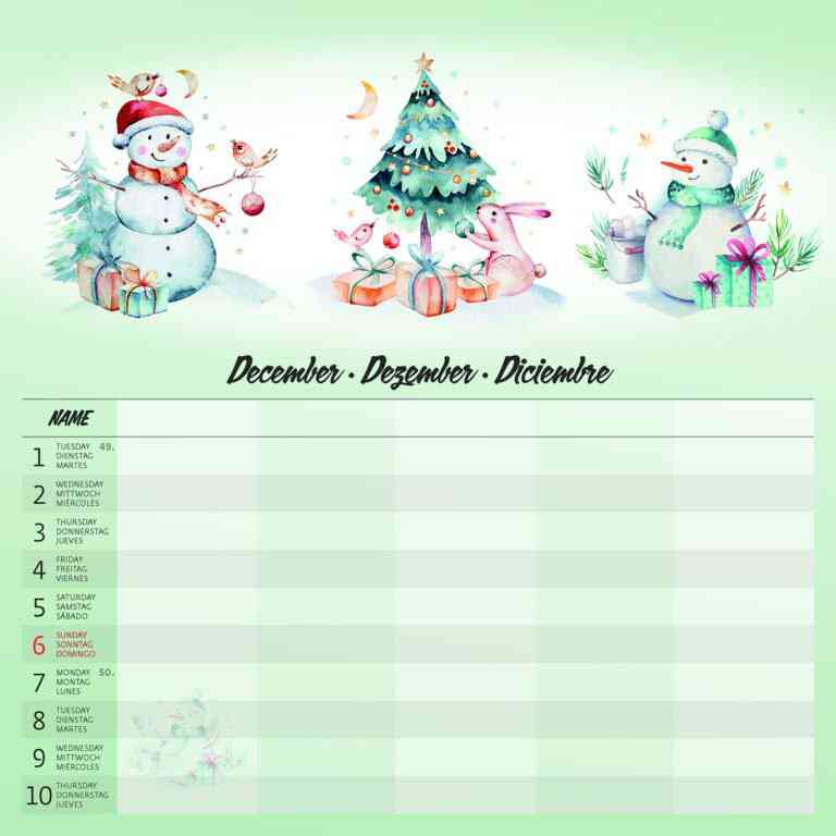 Nontraditional - Calendar Family Planner