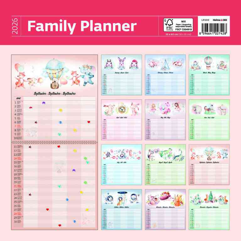 Nontraditional - Calendar Family Planner