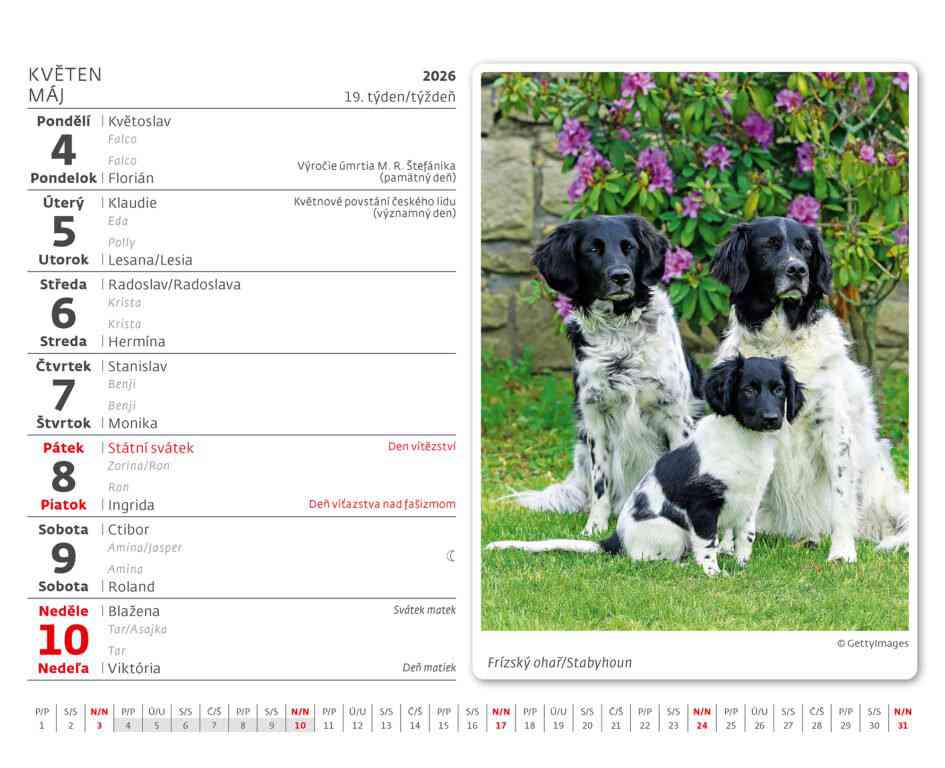 Stolové kalendáre 2026 - Kalendár Psíčkovia