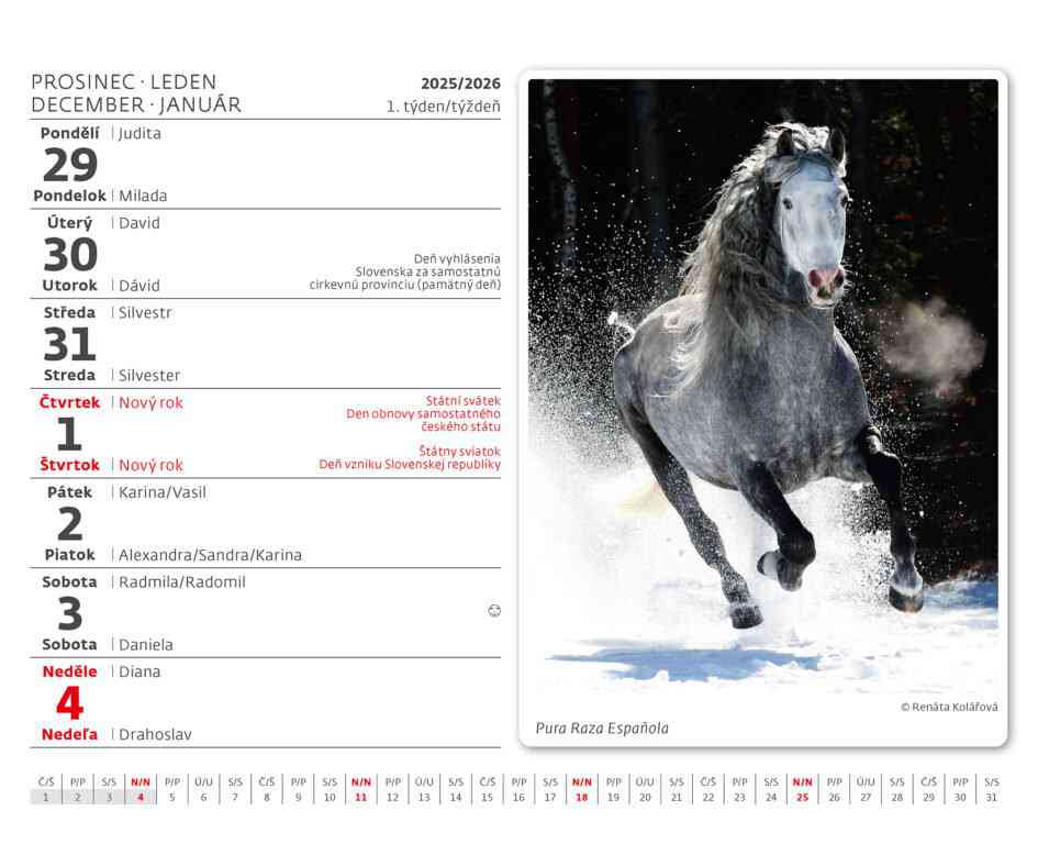 Stolové kalendáre 2026 - Kalendár Kone