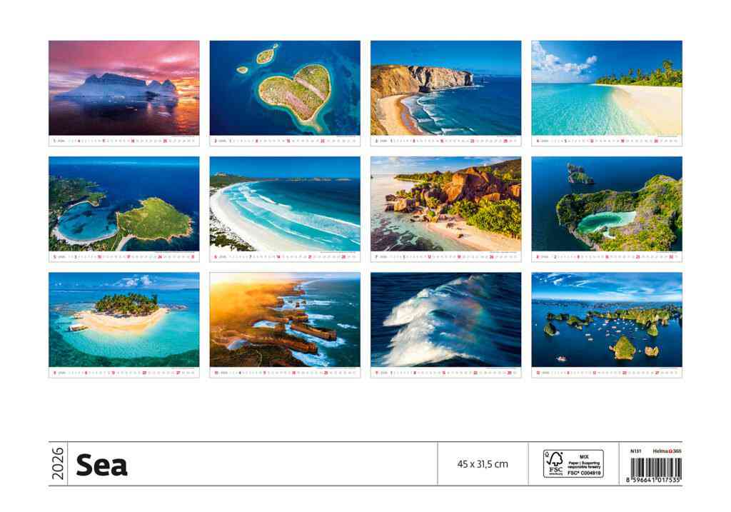Wall calendars 2026 - Calendar Sea