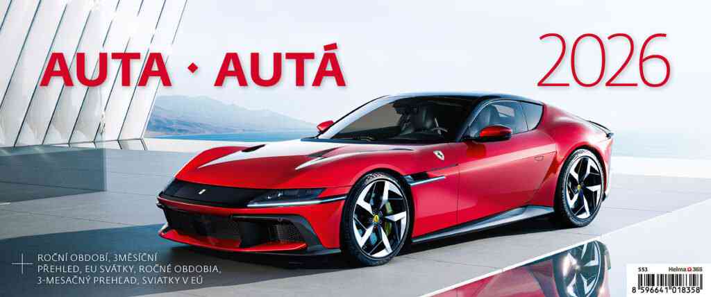 Stolové kalendáre 2026 - Kalendár Autá