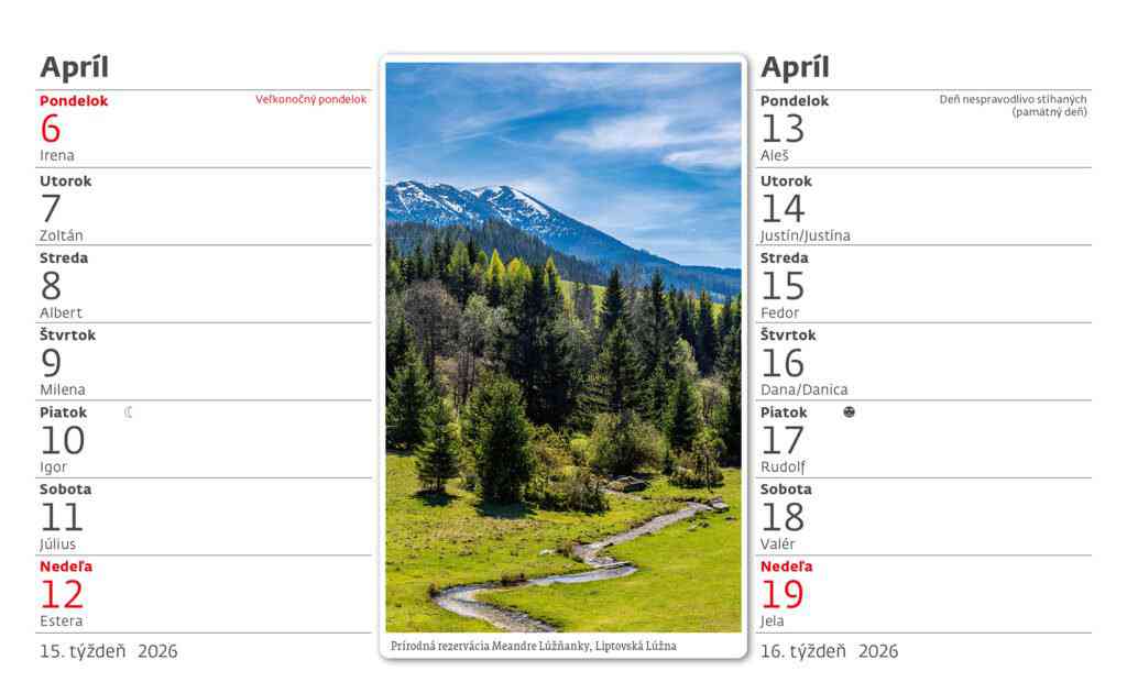 Stolové kalendáre 2026 - Kalendár Slovensko