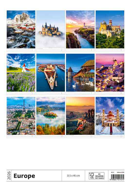 STANDARD - Calendar Europe