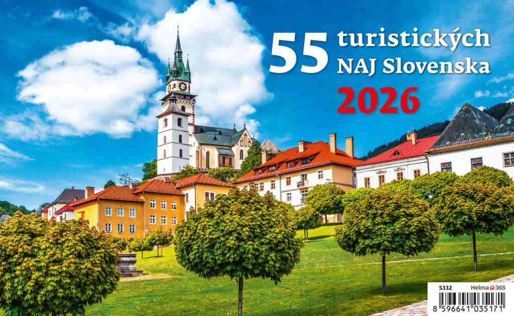 Stolové kalendáre 2026 - Kalendár 55 turistických NAJ Slovenska
