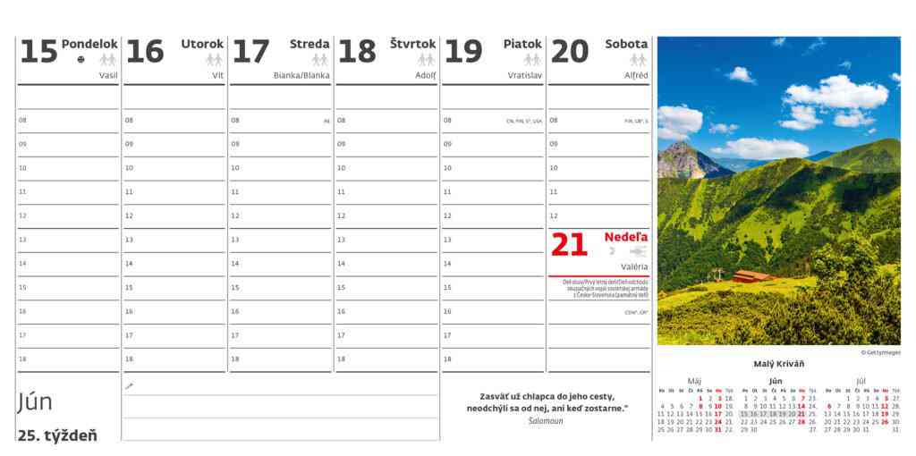 Stolové kalendáre 2026 - Kalendár Obrázky zo Slovenska