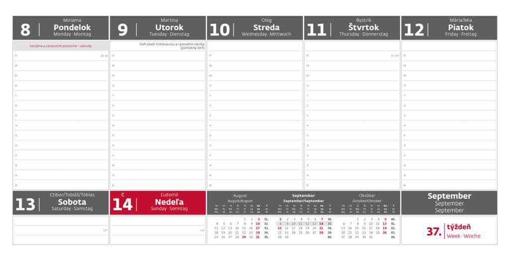 Stolové kalendáre 2026 - Kalendár Top Manager