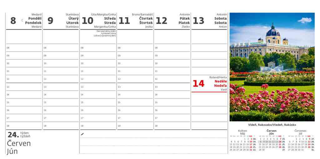 Stolové kalendáre 2026 - Kalendár Mestá Európy