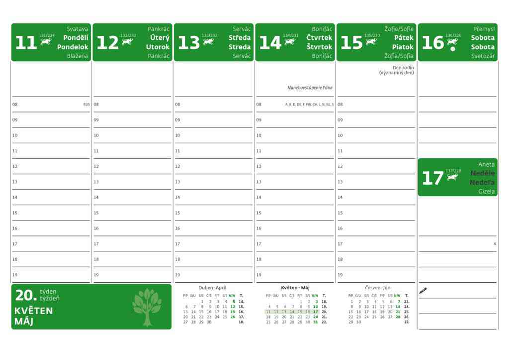 Stolové kalendáre 2026 - Kalendár Pracovný XL