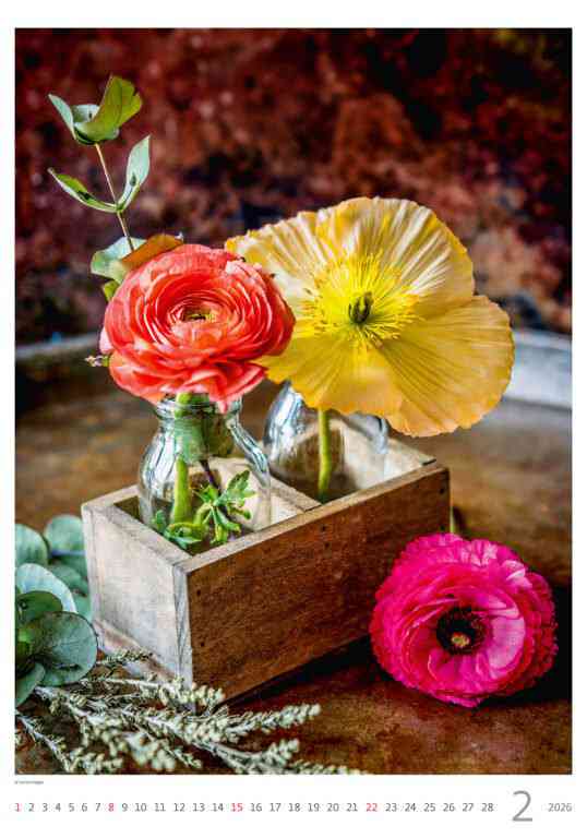 Wall calendars 2026 - Calendar Magic Flowers