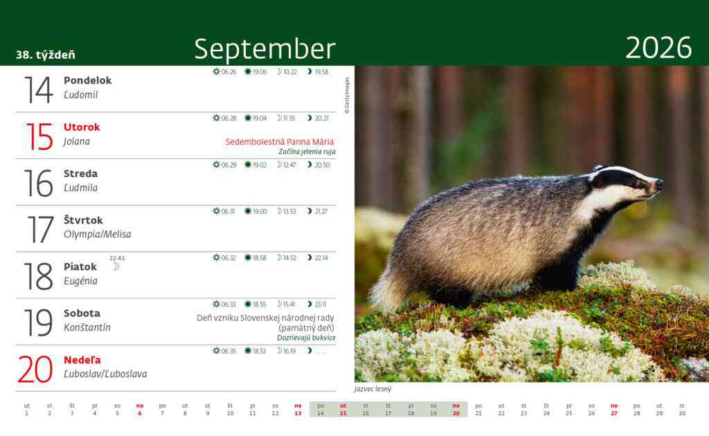 Stolové kalendáre 2026 - Poľovnický kalendár