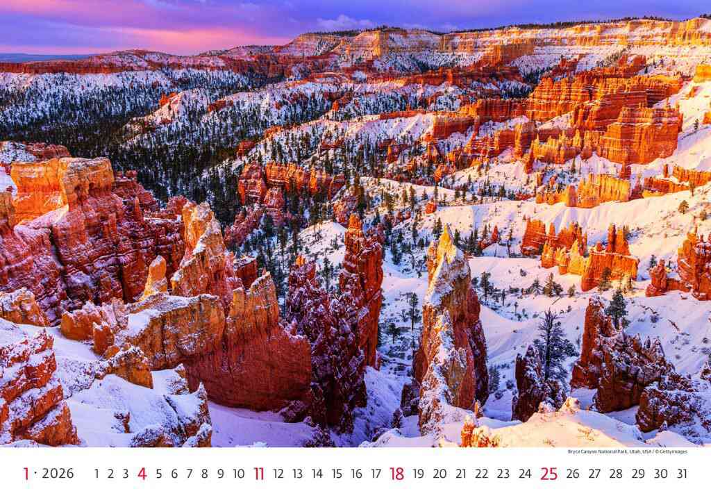 Wall calendars 2026 - Calendar National Parks