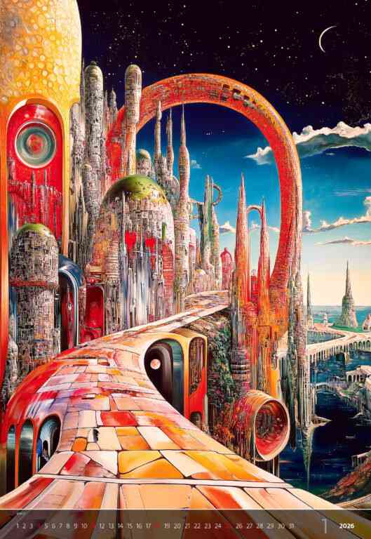 Wall calendars 2026 - Calendar Surreal New Worlds