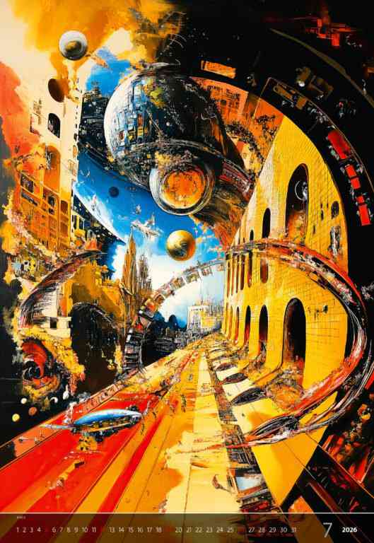 Wall calendars 2026 - Calendar Surreal New Worlds