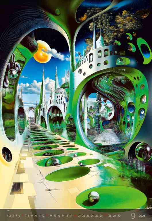 Wall calendars 2026 - Calendar Surreal New Worlds