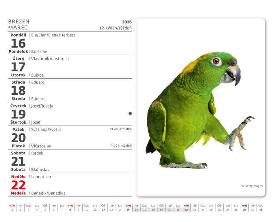 Stolové kalendáre 2026 - Kalendár Maznáčikovia