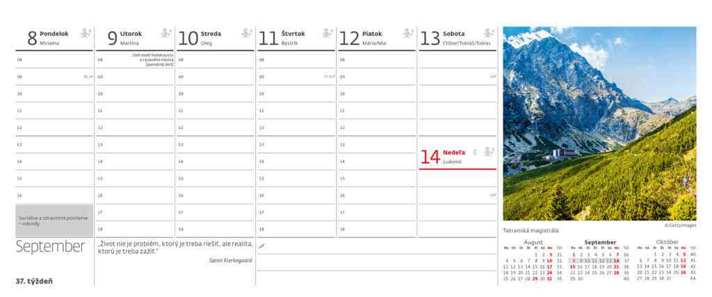 Stolové kalendáre 2026 - Kalendár Tatry