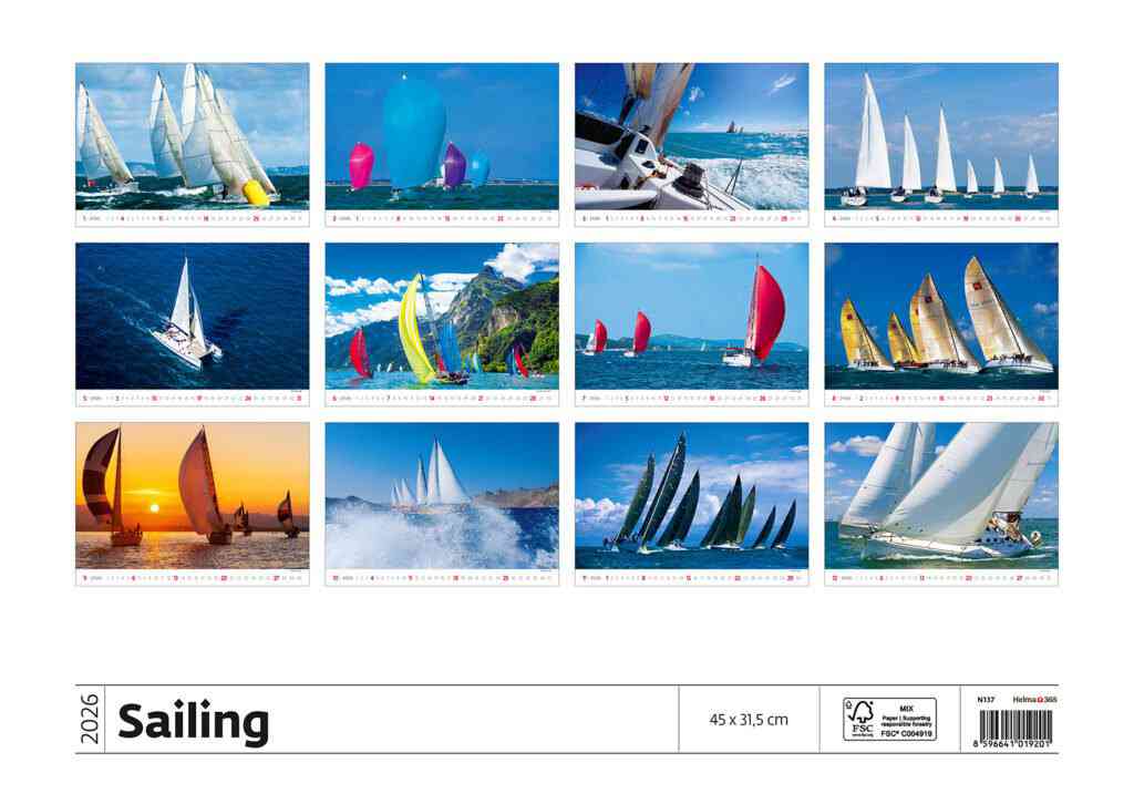 Wall calendars 2026 - Calendar Sailing