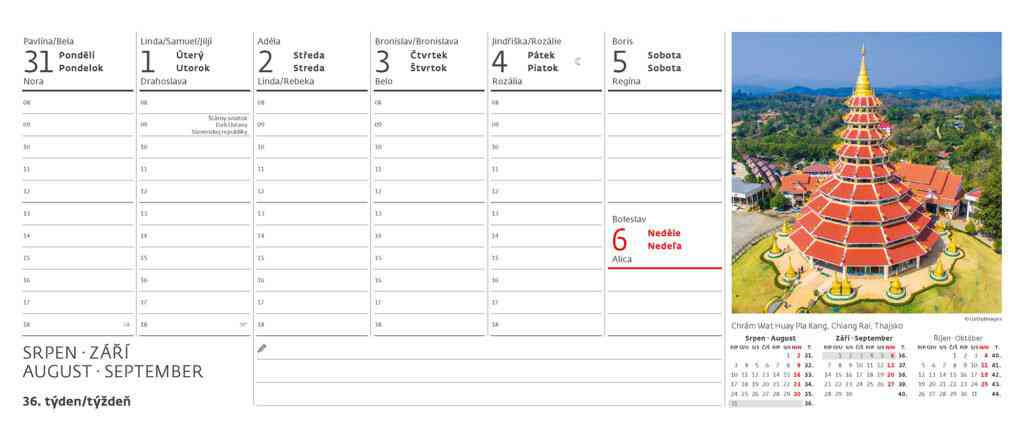 Stolové kalendáre 2026 - Kalendár Obrázky zo sveta