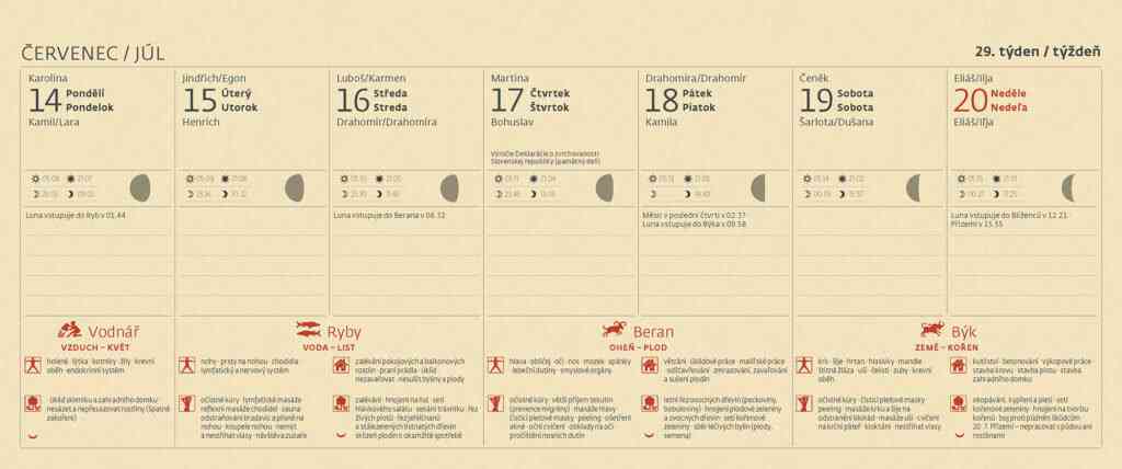 Stolové kalendáre 2026 - Kalendár Lunární kalendář