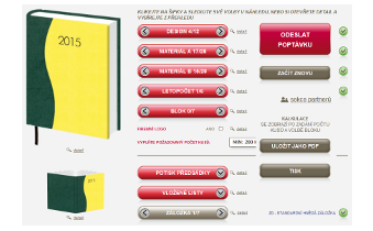 firemní diáře - online skládačka